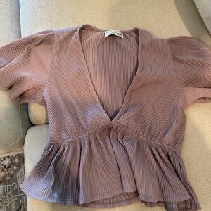 Urban Outfitters Mauve Pleated Blouse